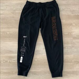 Limited Edition Nike Air Black Graphic Sweatpants, like new, Size L.